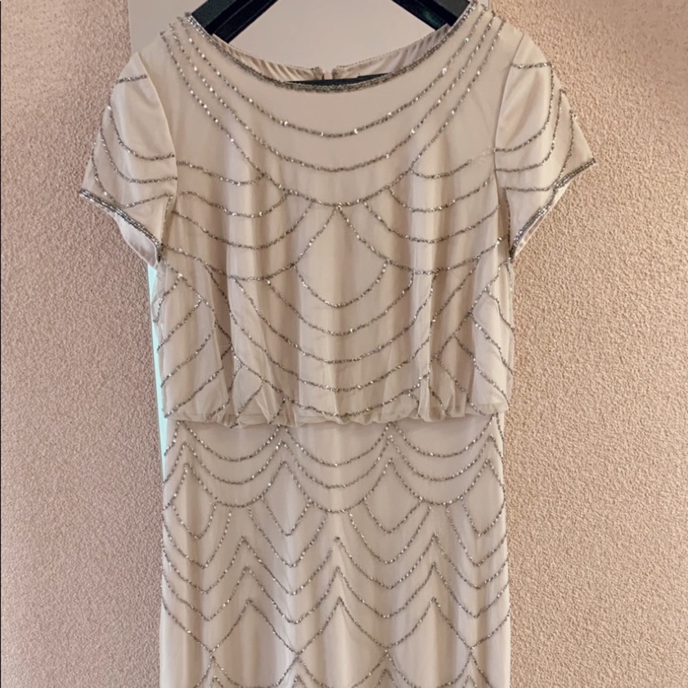 Adrianna Papell Beaded Blouson Gown size 10 - Picture 4 of 8